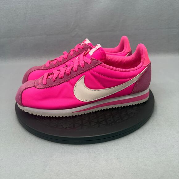 Nike Classic Cortez “Pink Blast” Women’s 9 Nylon Sneakers 749864-610 - Picture 3 of 9